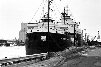 Elizabeth (foreground) and George Hindman (background) in Owen Sound Harbour