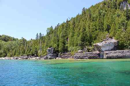 Shore Of Flowerpot Island With Century Old Trees shore-of-flowerpot-island